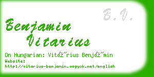 benjamin vitarius business card